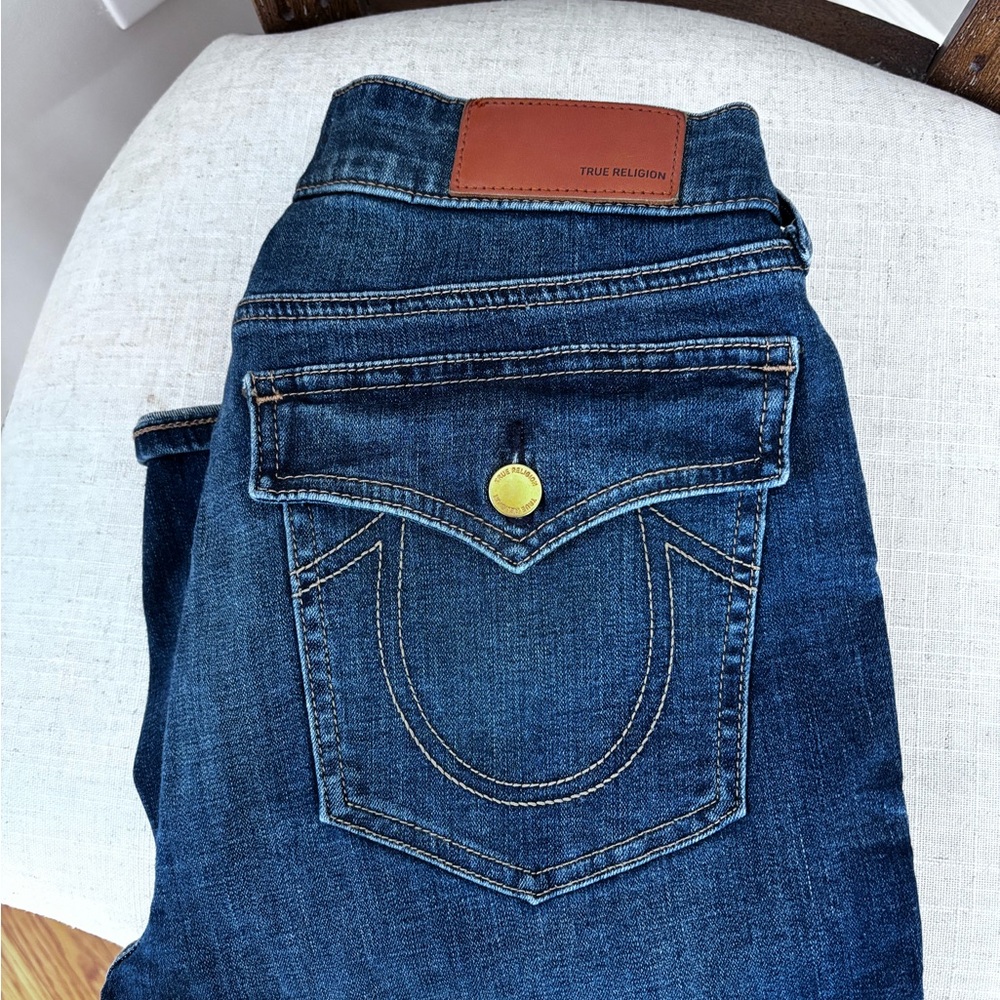 True Religion Women's Blue Ankle Jeans